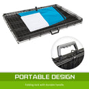 Paw Mate Wire Dog Cage Foldable Crate Kennel 42in with Tray + Blue Cover Combo