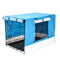 Paw Mate Wire Dog Cage Foldable Crate Kennel 48in with Tray + Blue Cover Combo