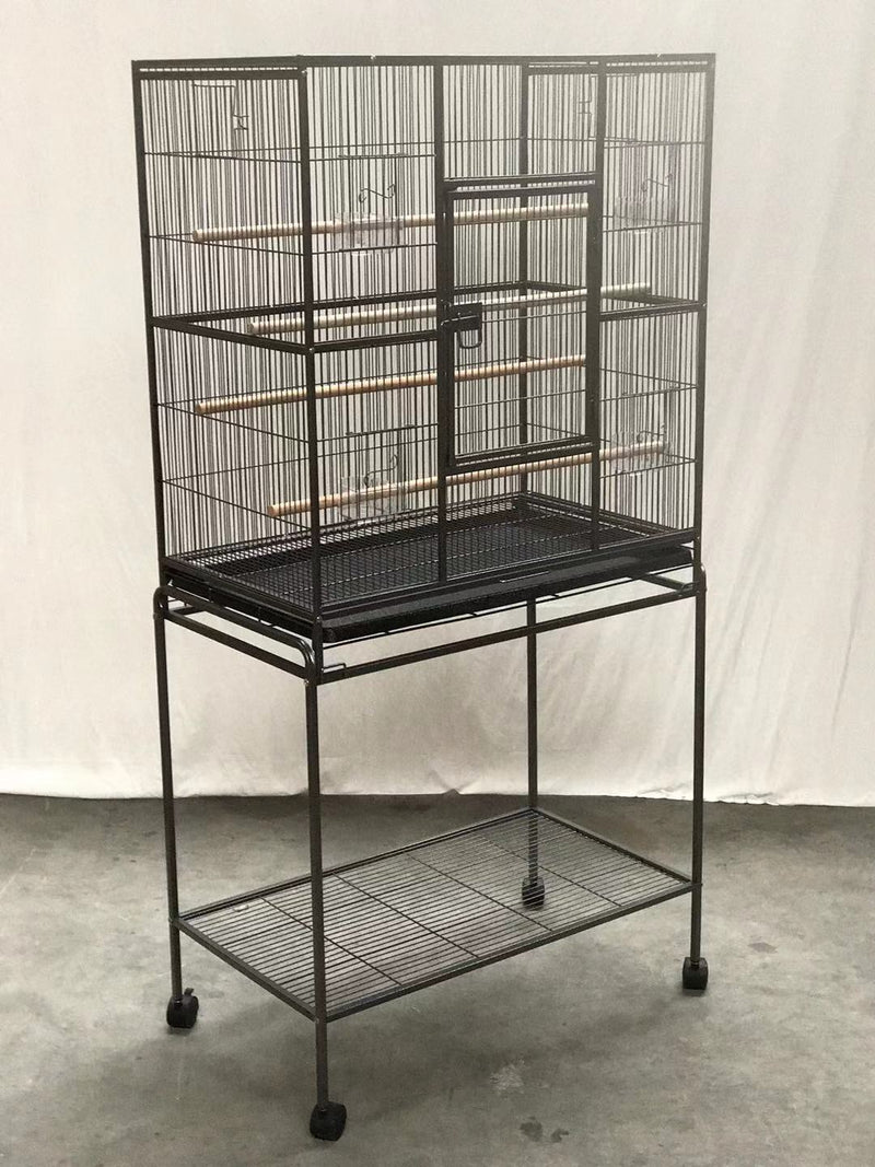 161 cm Bird Cage Parrot Aviary Pet Stand-alone Budgie Perch Castor Wheels