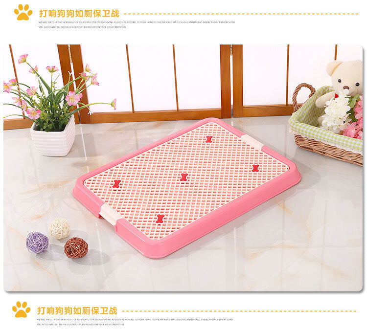 Small Portable Dog Potty Training Tray Mat Pet Puppy Toilet Trays Loo Pad Pink