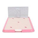 Large Portable Dog Potty Training Tray Pet Puppy Toilet Trays Loo Pad Mat Pink