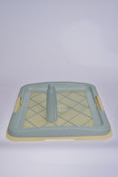 Medium Portable Dog Potty Training Tray Pet Puppy Toilet Trays Loo Pad Mat