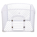 4 Panel Plastic Pet Pen Pet Foldable Fence Dog Fence Enclosure With Gate White
