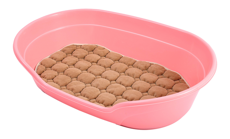 Pet Bed Large Plastic Dog Bedding Sleeping Resting Washable Basket Pink