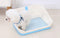 Medium Portable Dog Potty Training Tray Pet Puppy Toilet Trays Loo Pad Mat With Wall Blue
