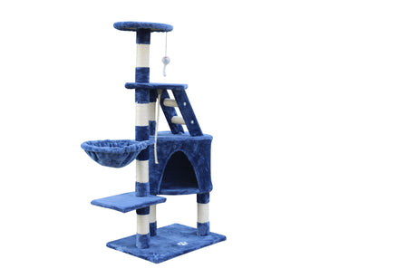 120 cm Multi level Cat Kitten Scratching Post Tree-Blue