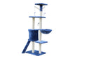 138cm Cat Scratching Post Tree Post House Tower with Ladder-Blue