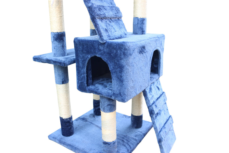 170cm Cat Scratching Post Tree Post House Tower with Ladder Furniture Blue