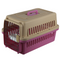New Medium Dog Cat Rabbit Crate Pet Airline Carrier Cage With Bowl & Tray Pink