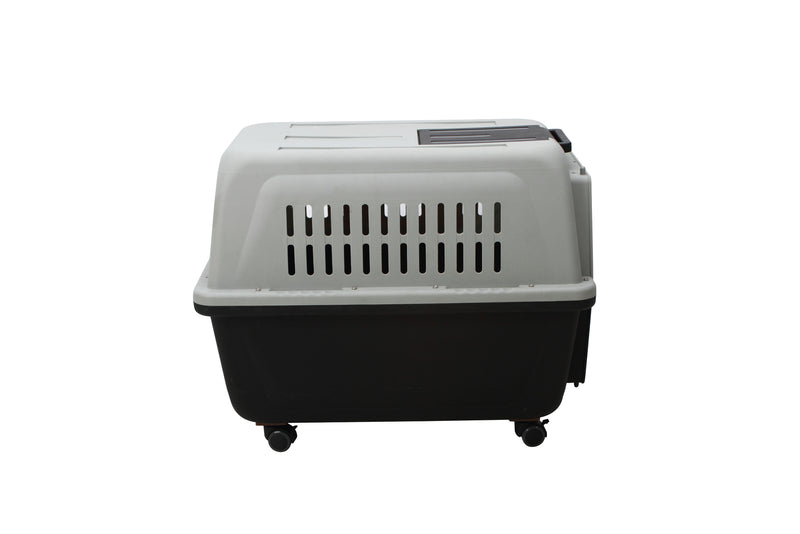 Large Plastic Kennels Pet Carrier Dog Cat Cage Crate With Handle and Wheel