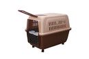 Large Plastic Kennels Pet Carrier Dog Cat Cage Crate With Handle and Wheel