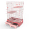 134 cm Pink Pet 3 Level Cat Cage House With Litter Tray And Storage Box