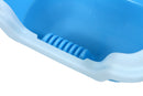 Small Portable Cat Rabbit Toilet Litter Box Tray with Scoop Blue