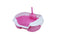 Small Portable Cat Kitten Rabbit Toilet Litter Box Tray with Scoop Pink