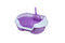 Small Portable Cat Kitten Rabbit Toilet Litter Box Tray with Scoop Purple