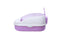 Medium Portable Cat Toilet Litter Box Tray with Scoop Purple