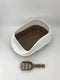 Large Portable Cat Toilet Litter Box Tray with Scoop Brown