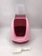 Portable Hooded Cat Toilet Litter Box Tray House with Handle and Scoop Pink