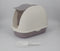 Portable Hooded Cat Toilet Litter Box Tray House with Handle and Scoop White