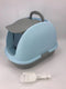 XL Portable Hooded Cat Toilet Litter Box Tray House w Charcoal Filter and Scoop