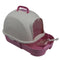 Large Hooded Cat Toilet Litter Box Tray House With Drawer and Scoop Pink