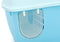 XL Portable Hooded Cat Toilet Litter Box Tray House with Handle and Scoop Blue