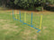 Portable Dog Puppy Training Practice Weave Poles Agility Post Set