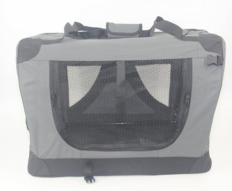 Medium Portable Foldable Dog Cat Puppy Rabbit Soft Crate Carrier-Grey