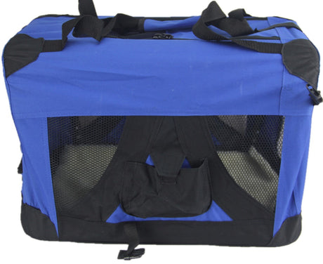 YES4PETS Small Portable Foldable Dog Cat Puppy Soft Crate Cage-Blue
