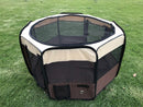 YES4PETS Medium Brown Pet Dog Cat Puppy Rabbit Tent Soft Playpen