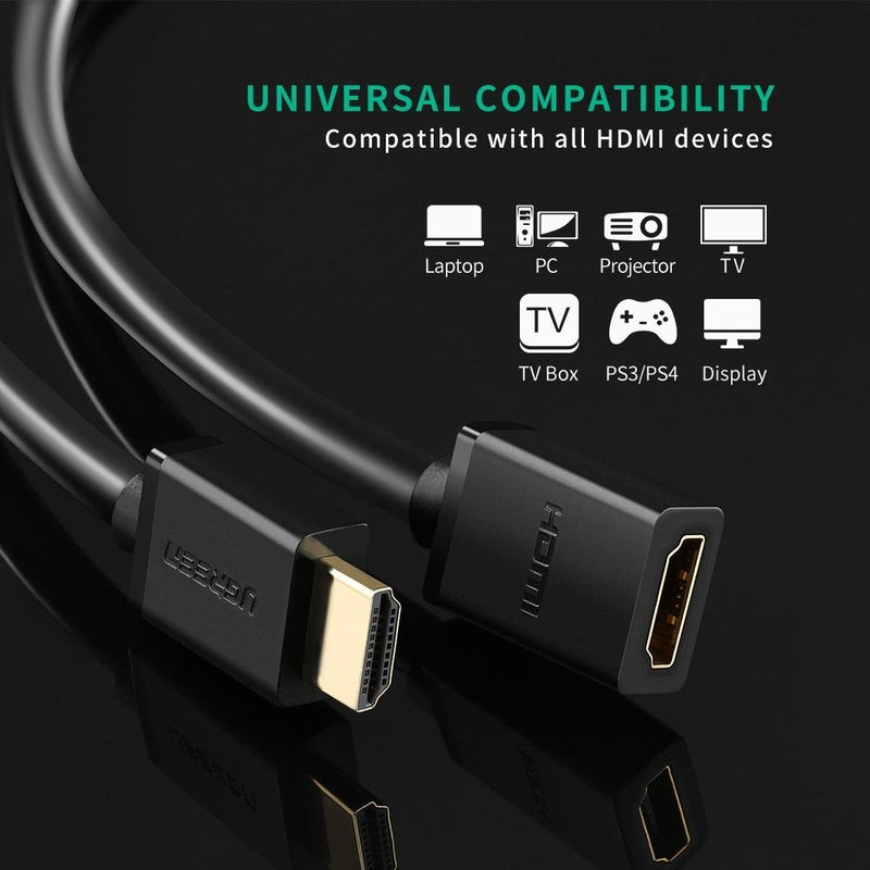 UGREEN 10146 4K 3D HDMI Male to Female Extension Cable 5M