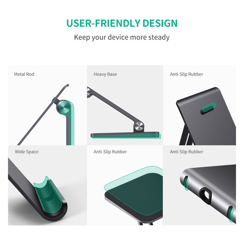 UGREEN Desktop Metal Holder for Phone / Tablet -  Silver Colour 40995