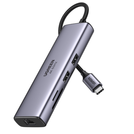 UGREEN 60515 USB-C to HDMI/Ethernet Adapter with Card Reader