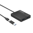 Simplecom DA369 USB 3.0 or USB-C to Dual 4K HDMI 2.0 Display Adapter for 2x 4K@60Hz Extended Screens