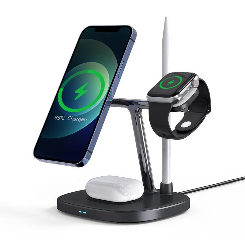 CHOETECH T583-F 4-in-1 Magentic Wireless Charging Station for iPhone/Apple Watch/Headphones/Pencil