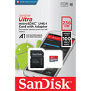 SANDISK SDSQUAR-256G-GN6MA Micro SDHC Ultra A1 Class 10 100mb/s with SD adapter