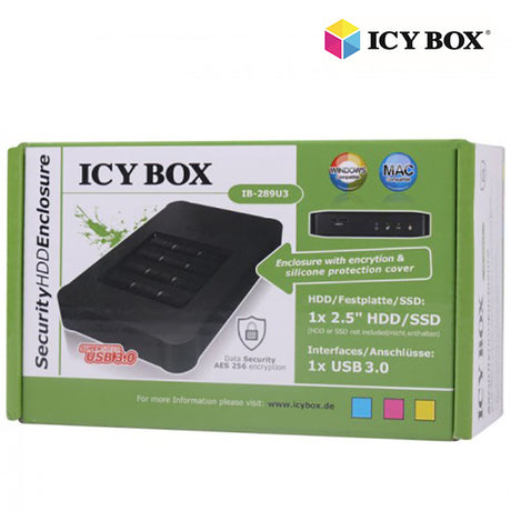 ICY BOX USB 3.0 Keypad encrypted enclosure for 2.5 SATA SSD/HDD (IB-289U3)
