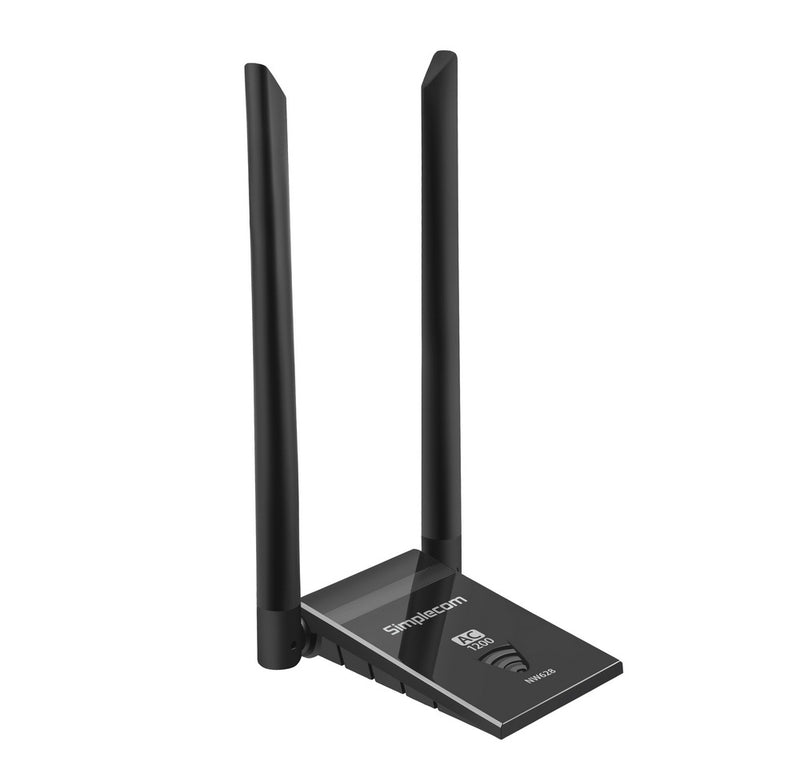 Simplecom NW628 AC1200 WiFi Dual Band USB3.0 Adapter with 2x 5dBi High Gain Antennas