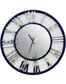 Decorative Beaded Mirrored Clock- Black Beaded 75cm