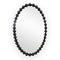 Beaded oval Mirror - Gloss Black 70cm x 110cm110cm