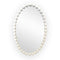Beaded oval Mirror - Matt White 70cm x 110cm