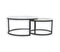 Nesting style Coffee Table - White on Black - 60cm/40cm