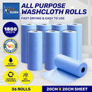 Xtra Kleen 1800PCE All Purpose Washcloth Rolls Reusable Non Abrasive 20 x 20cm