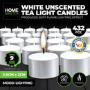 Home Master 432PCE Unscented Tealight Candles Home Décor Party Wedding