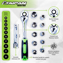 Taipan&reg; 12PCE 1/2" Ratchet Socket Set Premium Quality Chrome Vanadium Steel