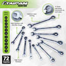 Taipan&reg; 11PCE Ratcheting Spanner Set Premium Quality Chrome Vanadium Steel