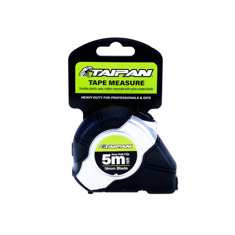 Taipan® 5m Tape Measure Auto Lock Function Shock Absorbent Rubber Case