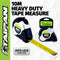 Taipan&reg; 10m Tape Measure Auto Lock Function Shock Absorbent Rubber Case