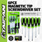 Taipan 6PCE Screwdriver Set Magnetic Tips Chrome Steel Plated Construction