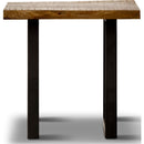 Begonia Side Sofa End Table 60cm Live Edge Mango Wood Unique Furniture - Natural